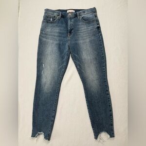 Lucky Brand Brigette High Rise Skinny Distressed Ankle Jeans Size 12/31A  #2153